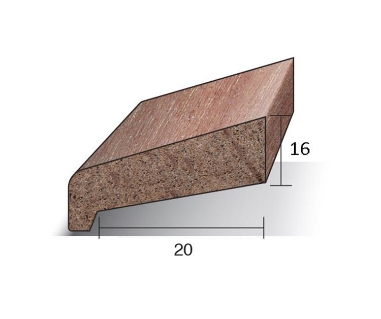 Neuslat wit gegrond sponning 20 mm